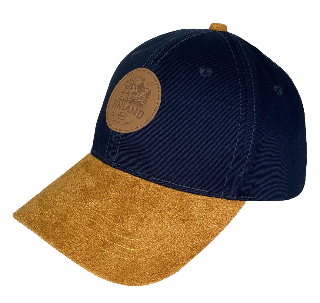 Blue Cap Finland Leather Badge