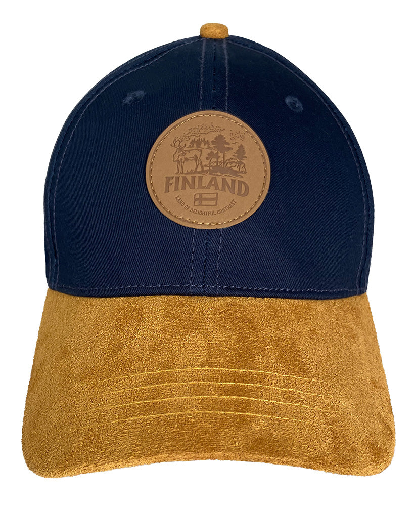 Blue Cap Finland Leather Badge