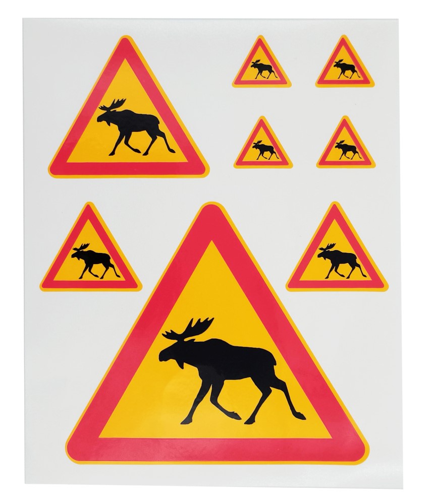 Sticker Moose Sign Finland 8 pcs