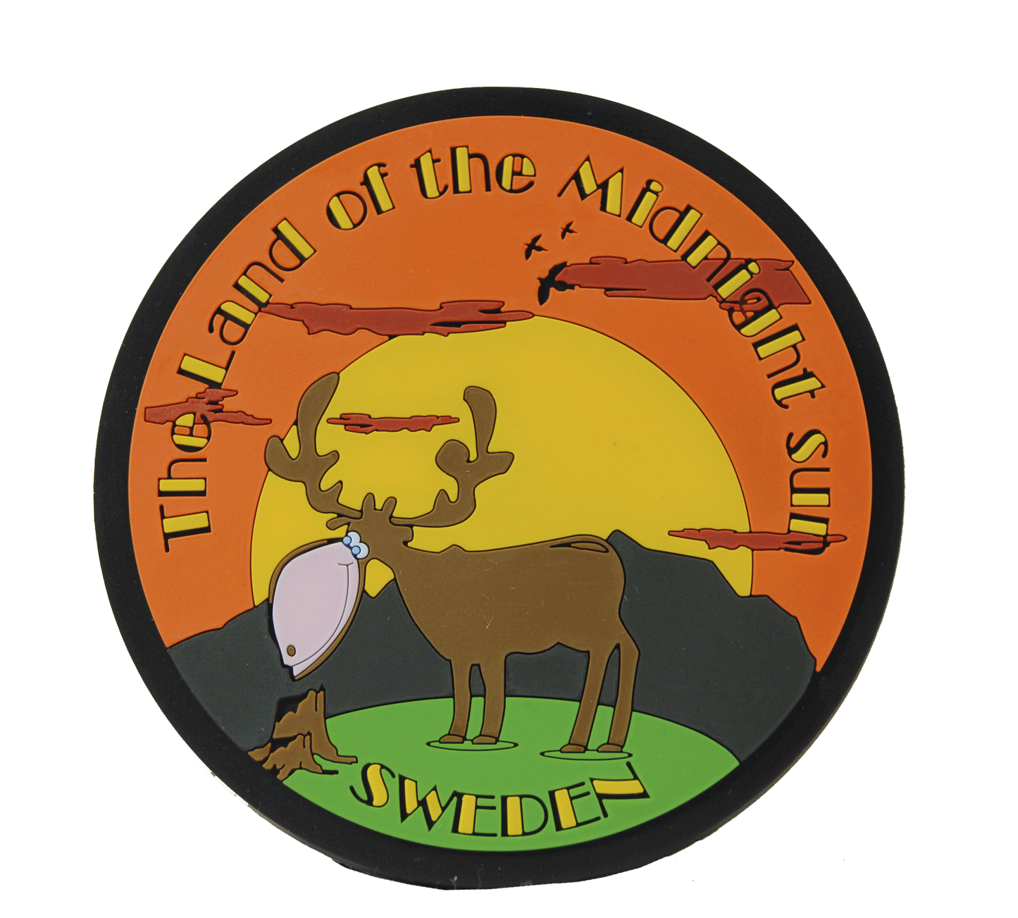 Glass Coaster Sweden Moose