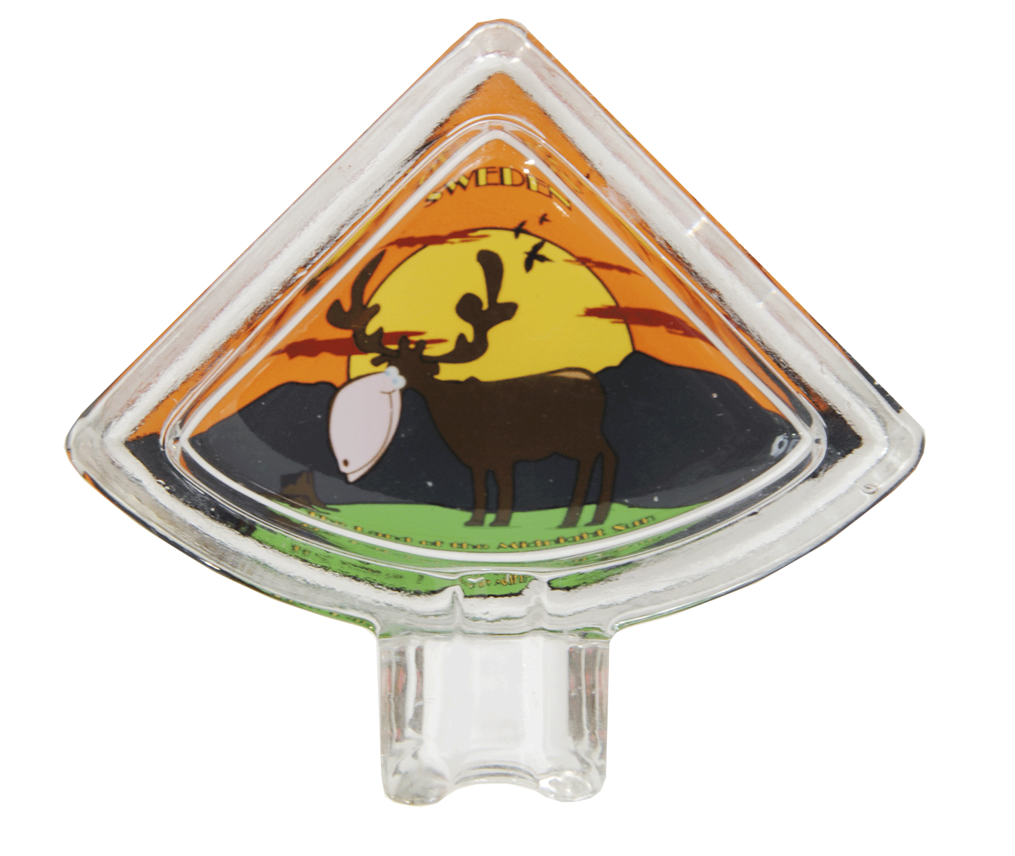 Ashtray glass moose