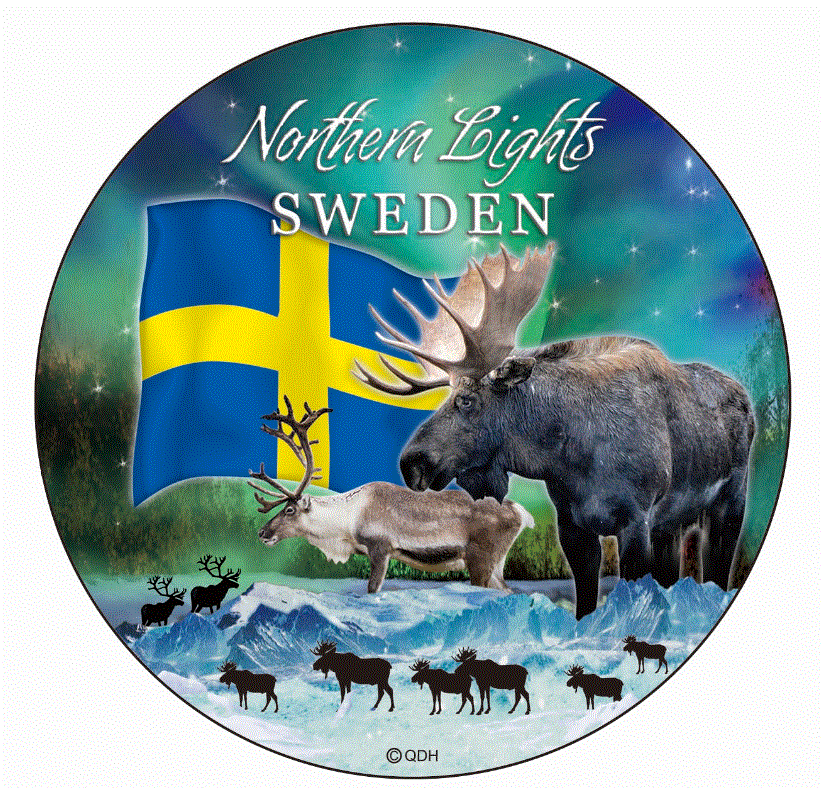 Souvenirtallrik Mini Sverige Northern Lights