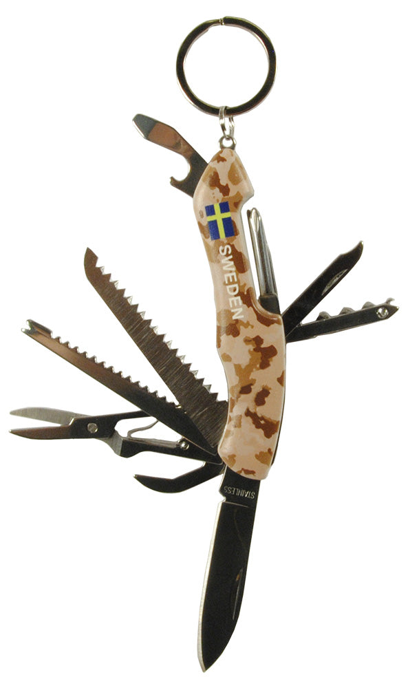 Fällkniv Camo Sweden Flagga