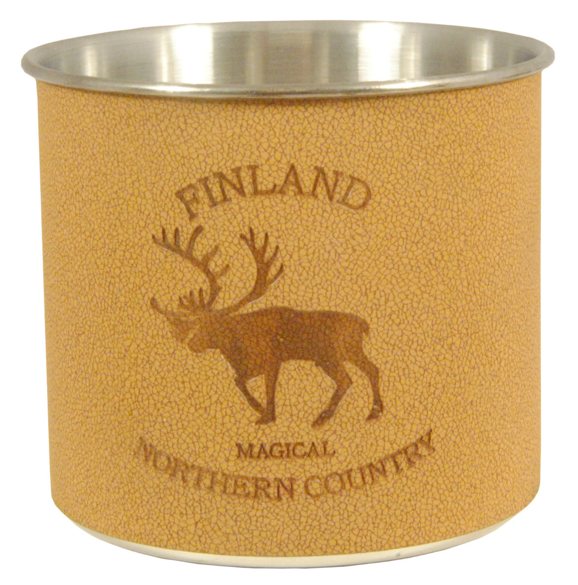 Mug Metall and Leather Finland