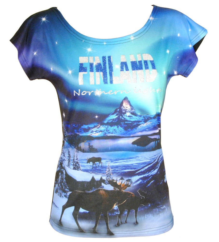Lady T-shirt Northern Light Finland