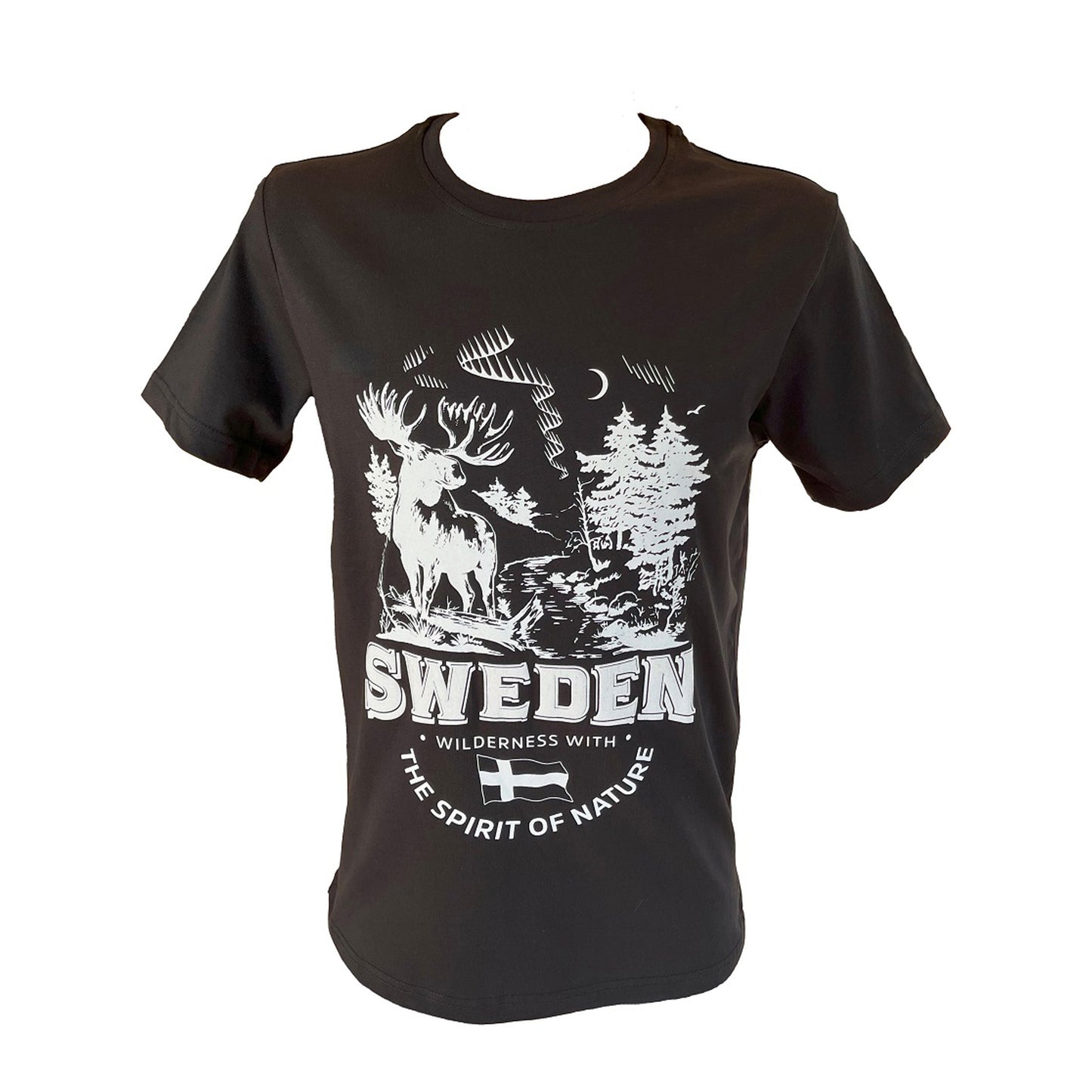 T-shirt Svart Älg Sweden