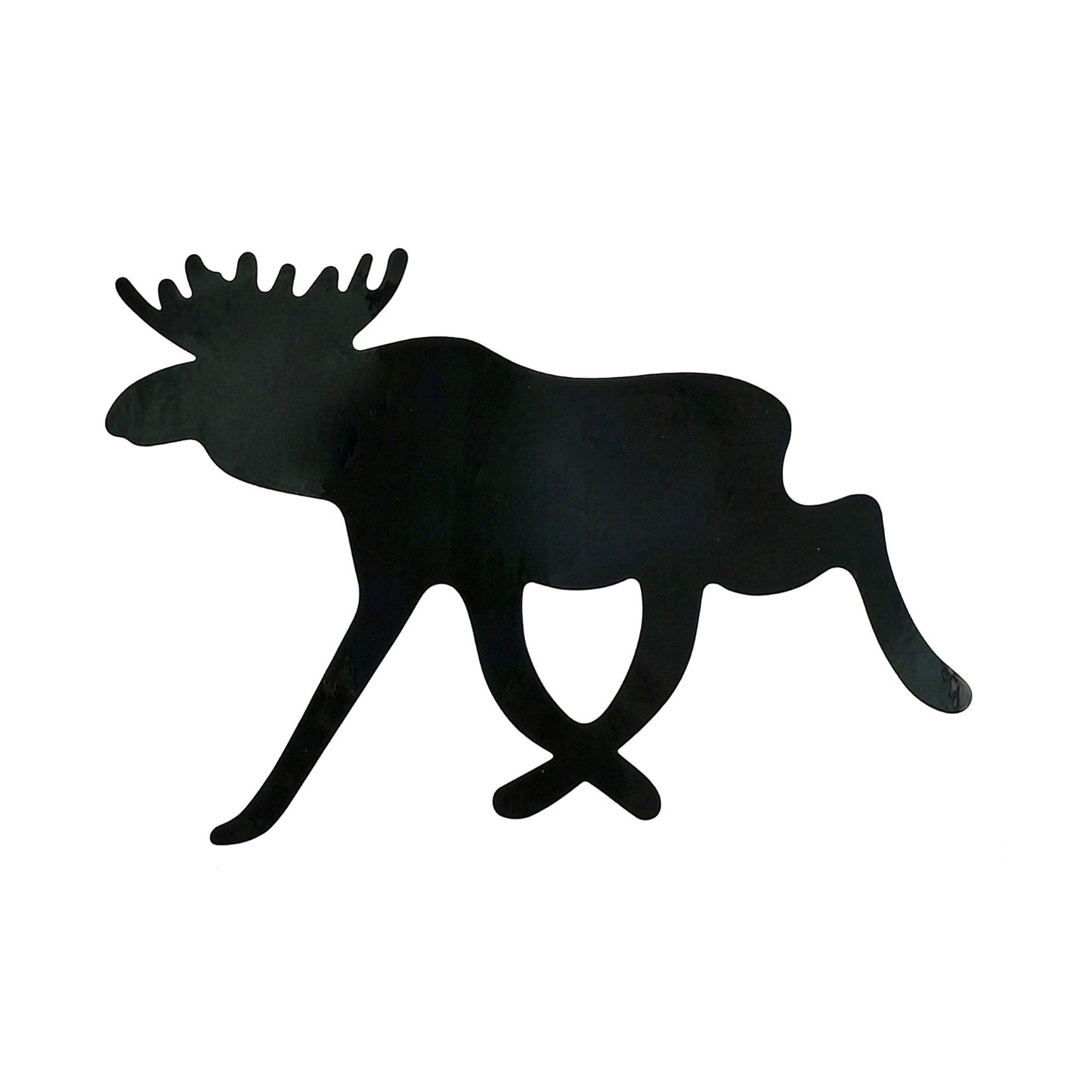 Dekal med svart älgsiluett – skogens konung och en storsäljare som passar perfekt på husvagn eller husbil.