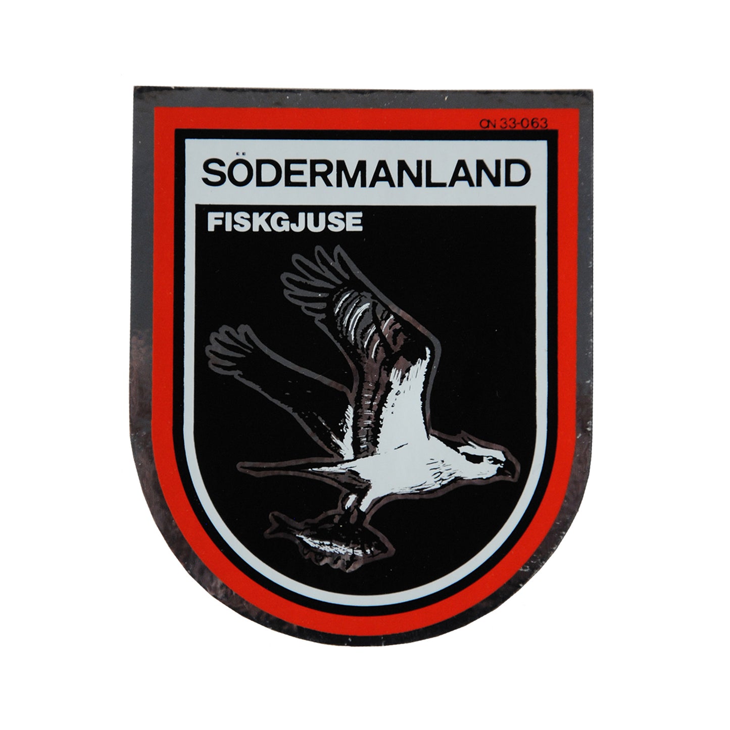 Dekal med motiv av en fiskgjuse från Södermanland. En fin souvenir som hyllar regionens natur.