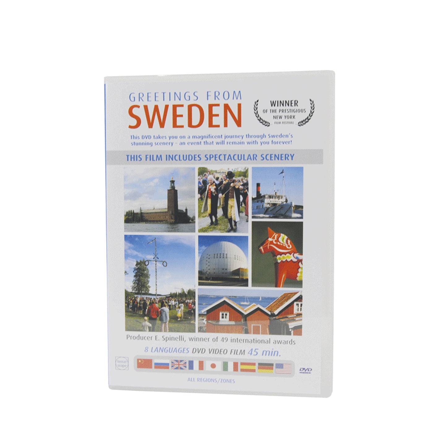 DVD-film med titeln "Hälsningar ifrån Sverige", 45 minuter lång, med texter på 8 språk.