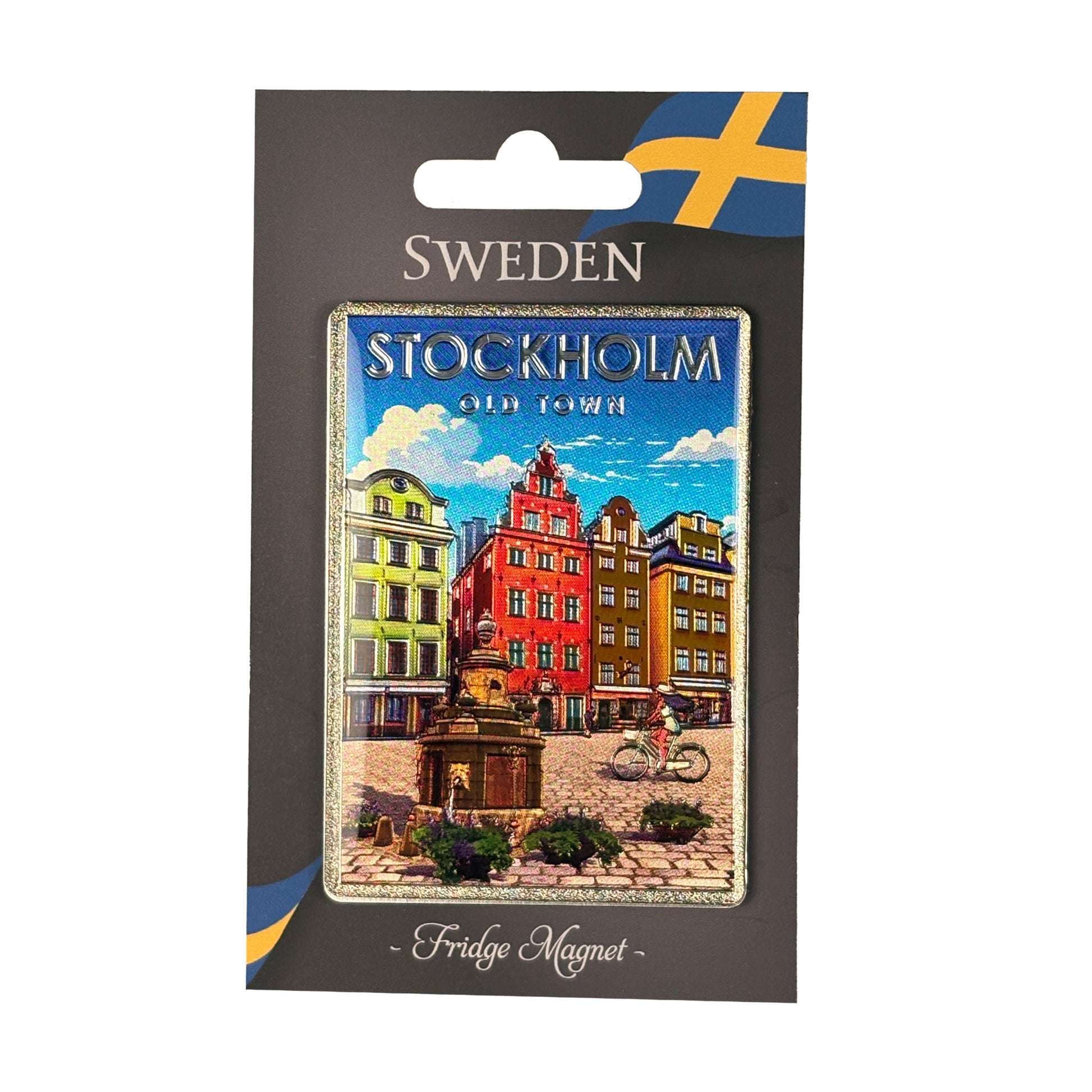 Magnet Stockholm Gamla Stan fångar den historiska charmen i Stockholms äldsta stadsdel, vackra byggnader, kullerstensgator och charmiga gränder.