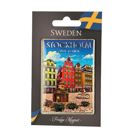Magnet Stockholm Gamla Stan fångar den historiska charmen i Stockholms äldsta stadsdel, vackra byggnader, kullerstensgator och charmiga gränder.