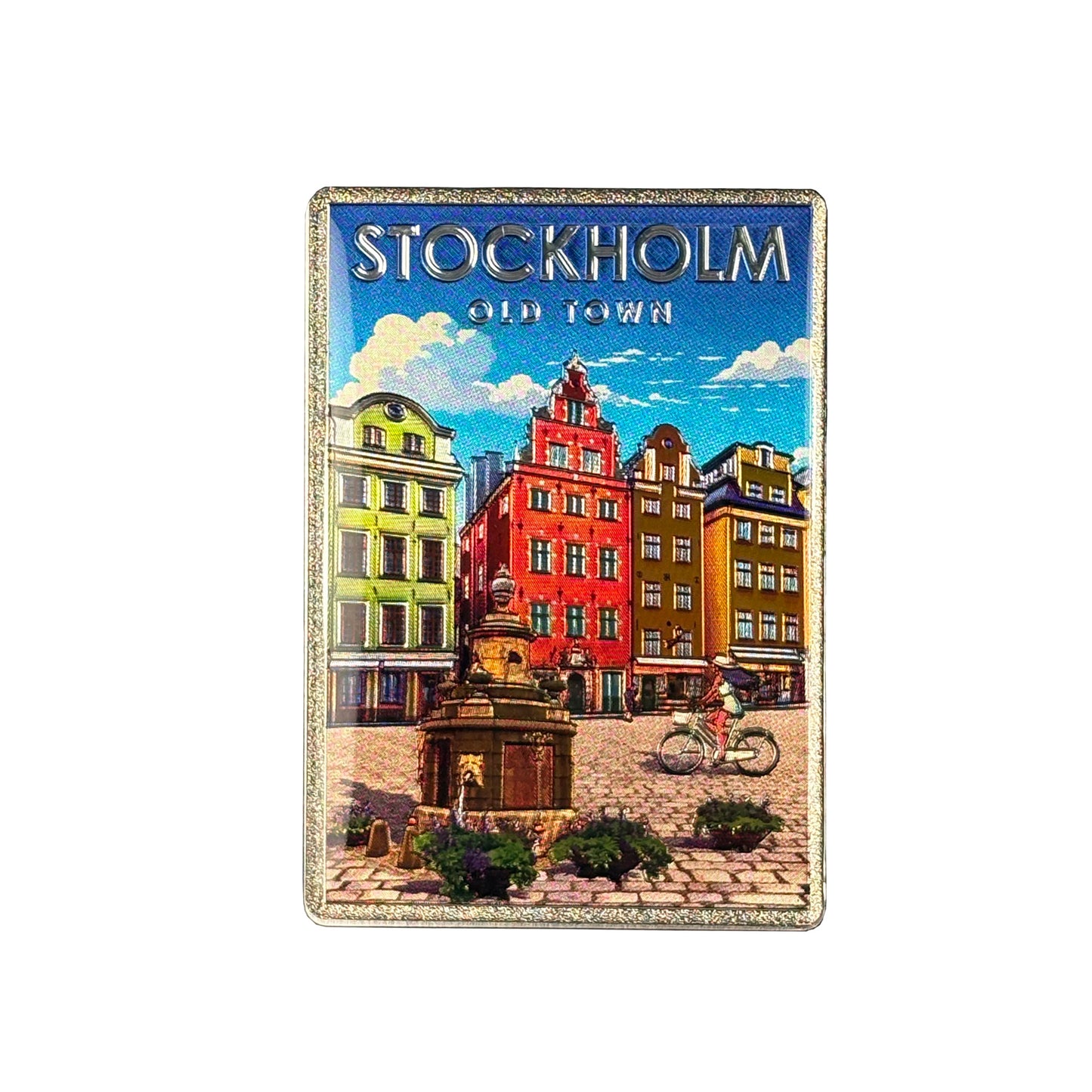 Magnet Stockholm Gamla Stan fångar den historiska charmen i Stockholms äldsta stadsdel, vackra byggnader, kullerstensgator och charmiga gränder.