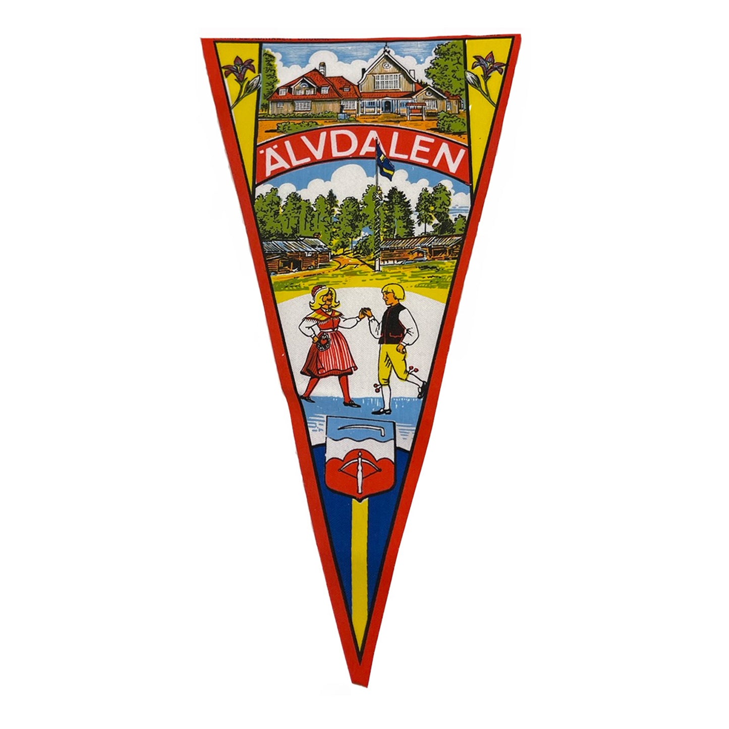 Vimpel med motiv från Älvdalen