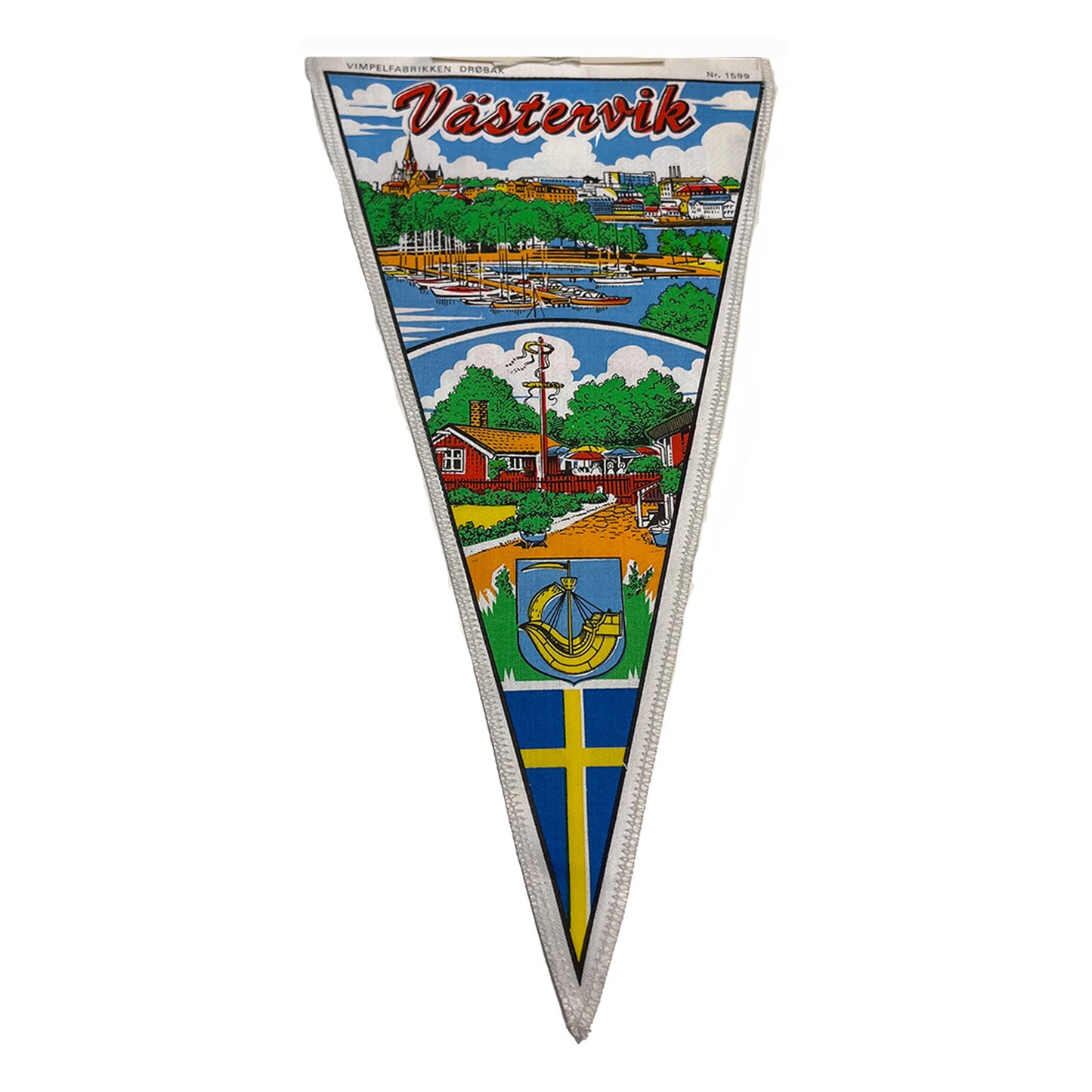 Vimpel med motiv från Västervik-framsida