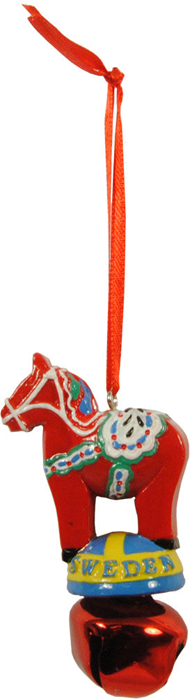 Christmas Decoration Dalahorse with Bell