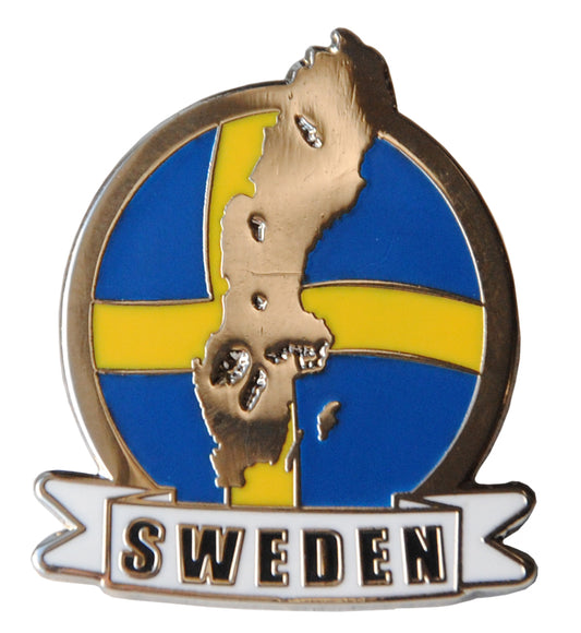 Pin Sweden Flag Map