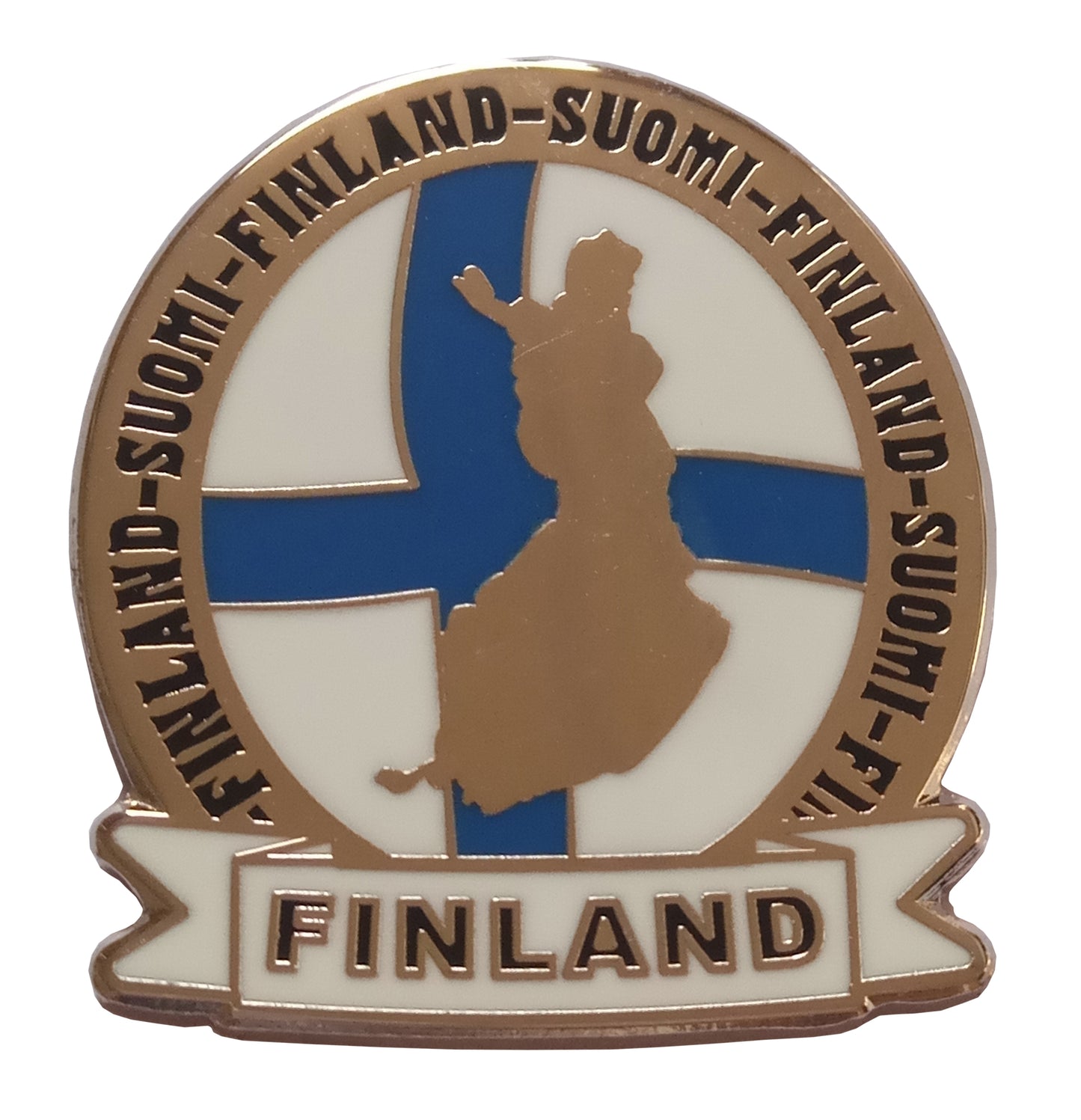 Pin Flag and Map Finland