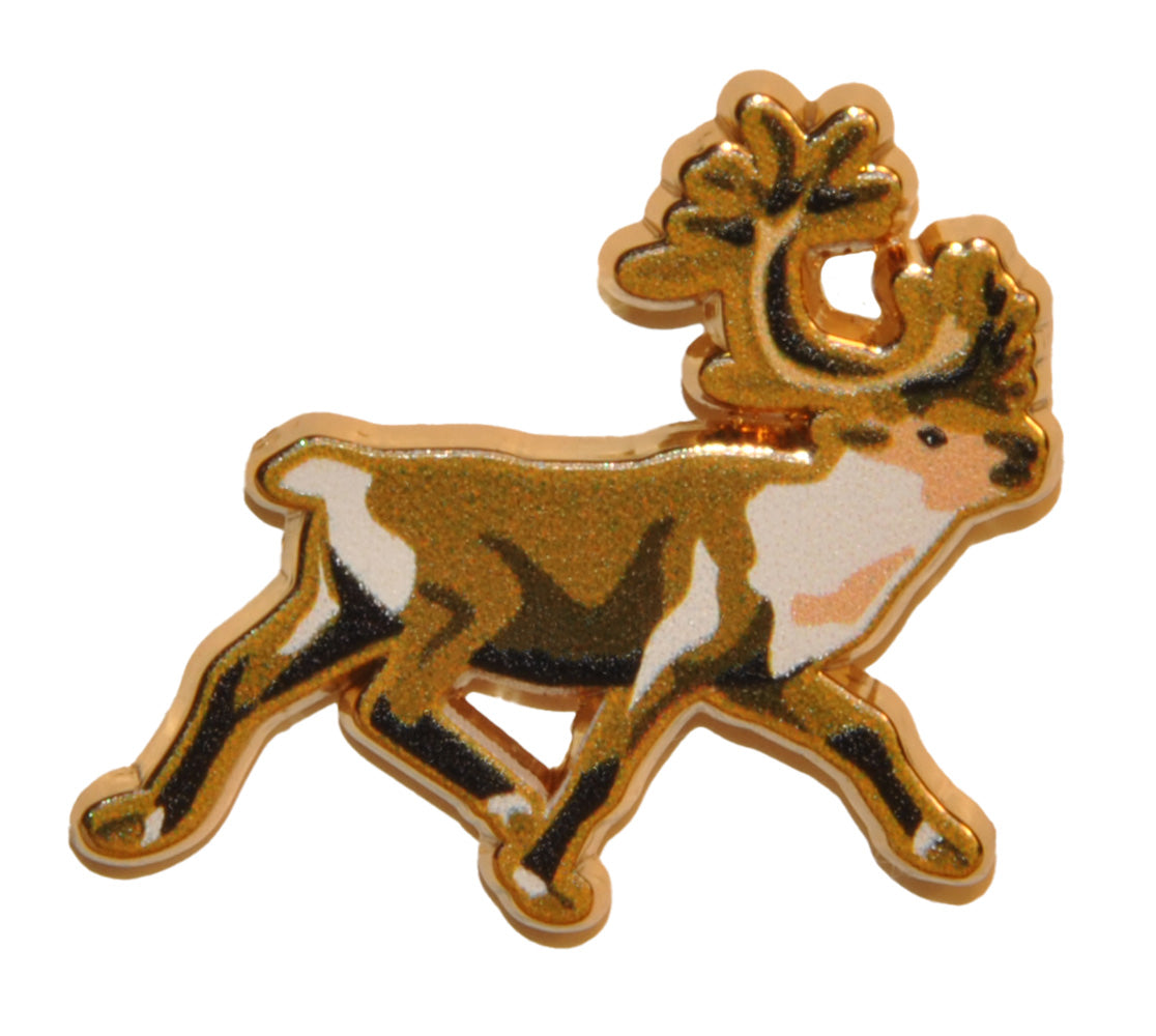 Pin Reindeer siluett in gold color