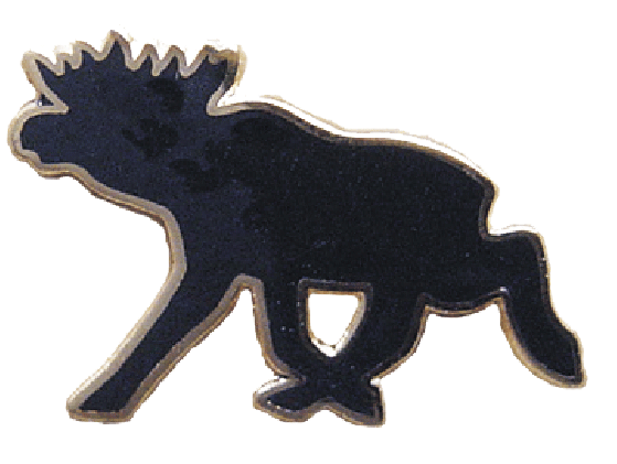 Pin Moose Siluett Black