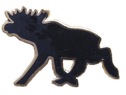 Pin Moose Siluett Black