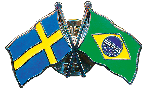 Pin Sverige - Brasilien