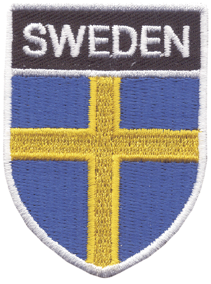 Broderat märke Sweden flagga