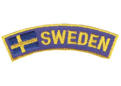 Patch Sweden Flag Bent