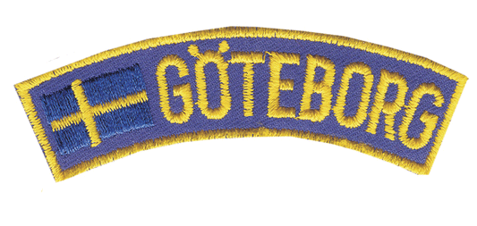 Broderat märke Göteborg banan