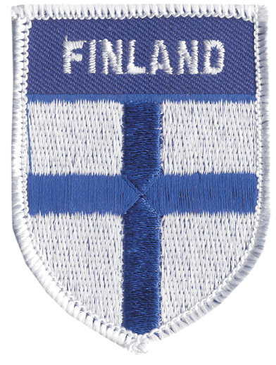 Broderat märke Finland flagga