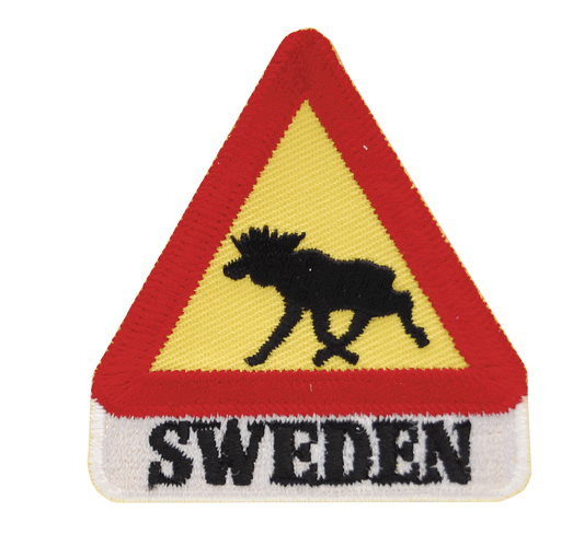 Broderat märke Sweden Älgskylt