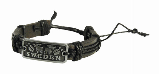 Läderarmband Sverige Älg