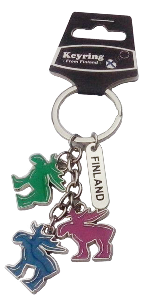 Keychain Three Moose Finland