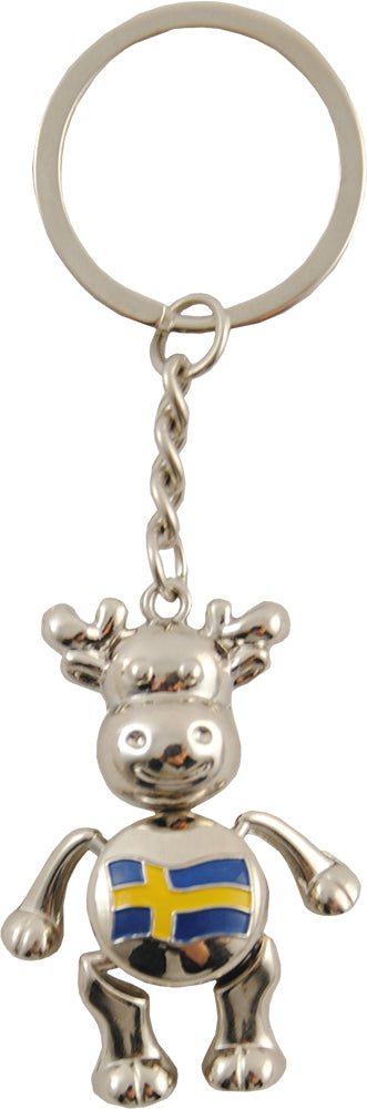 Keyring Moose Silver