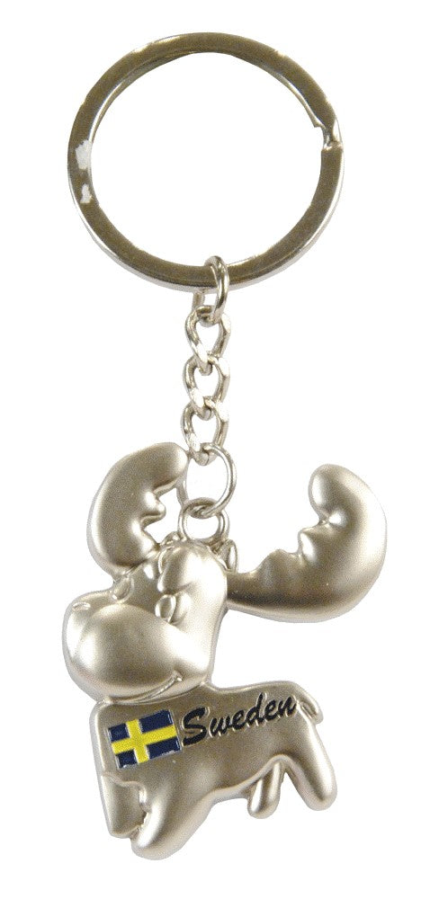 Keychain Sweden Standing Moose