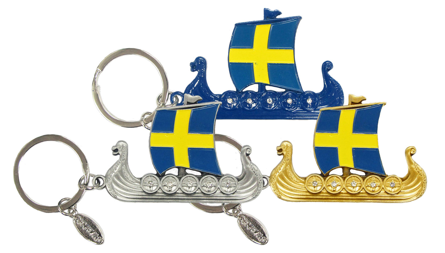 Keychain Sweden Viking Ship