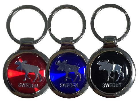 Keychain Sweden Moose Three Colors