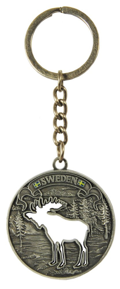 Keychain Moose Sweden