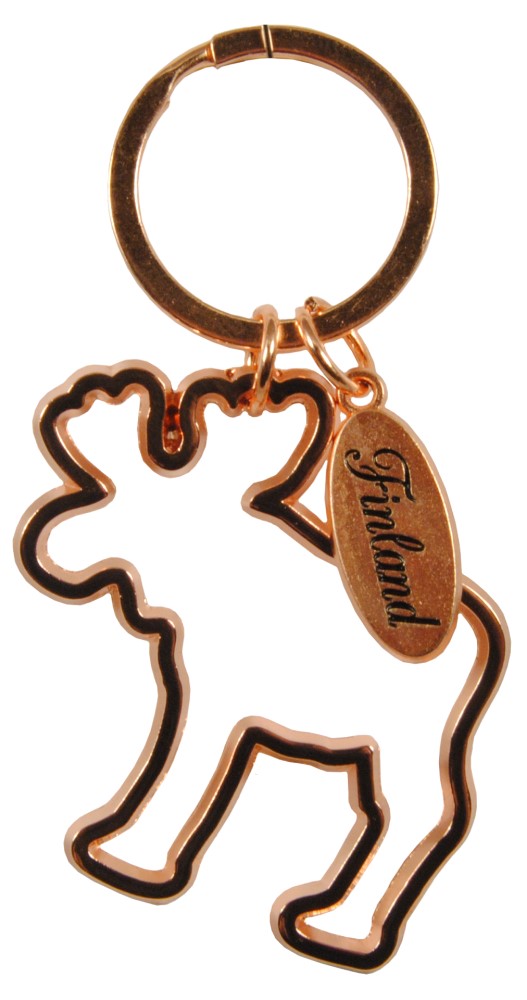 Keychain Moose Rosy Gold Finland