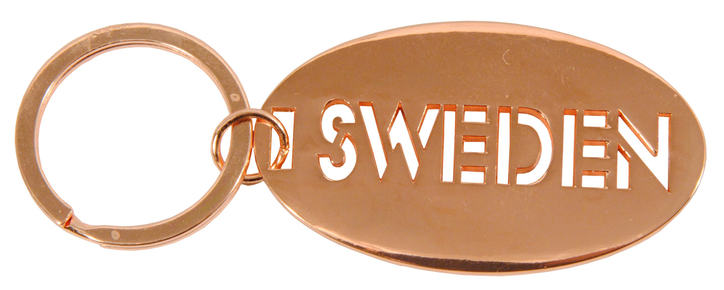 Nyckelring Sweden Rosa Guld