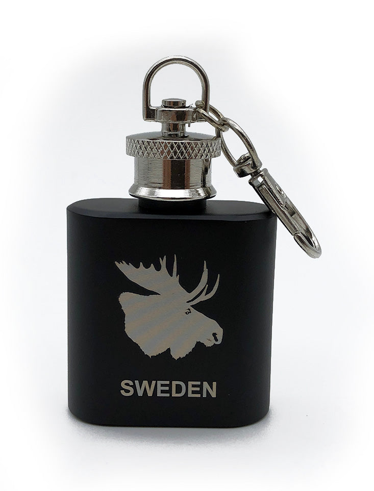 Keyring Hip Flask Sweden Moose