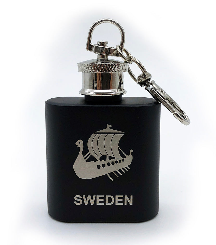 Keyring Hip Flask Sweden Viking Ship