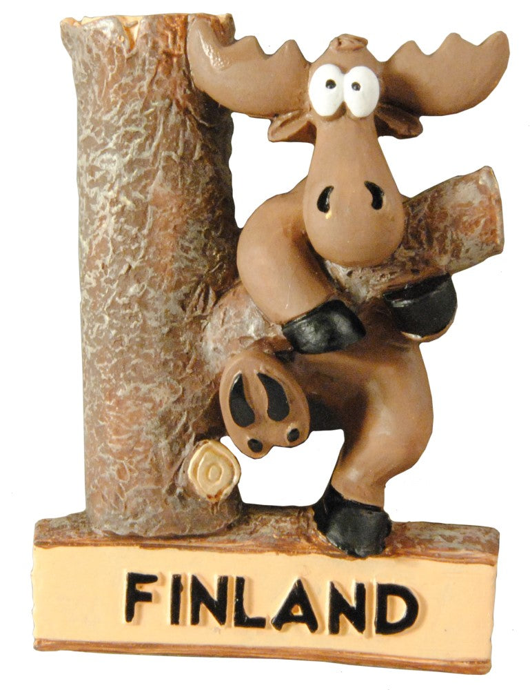 Magnet Moose With Tree Finland