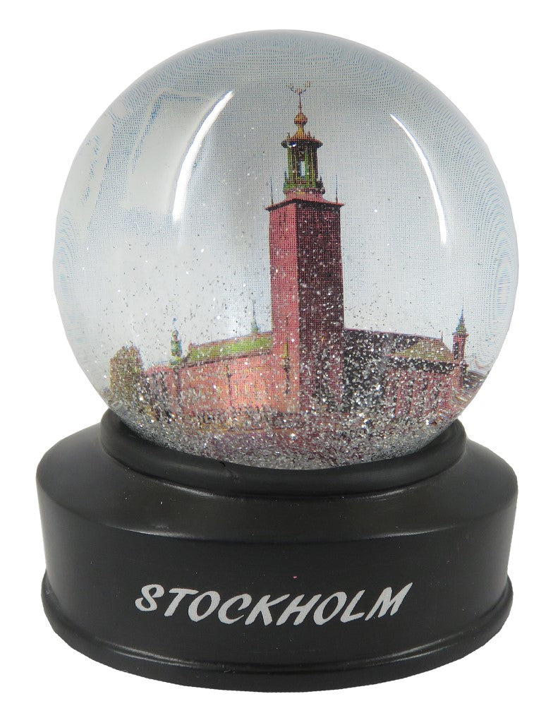 Vattenglob Stockholm Stadshus med glitter