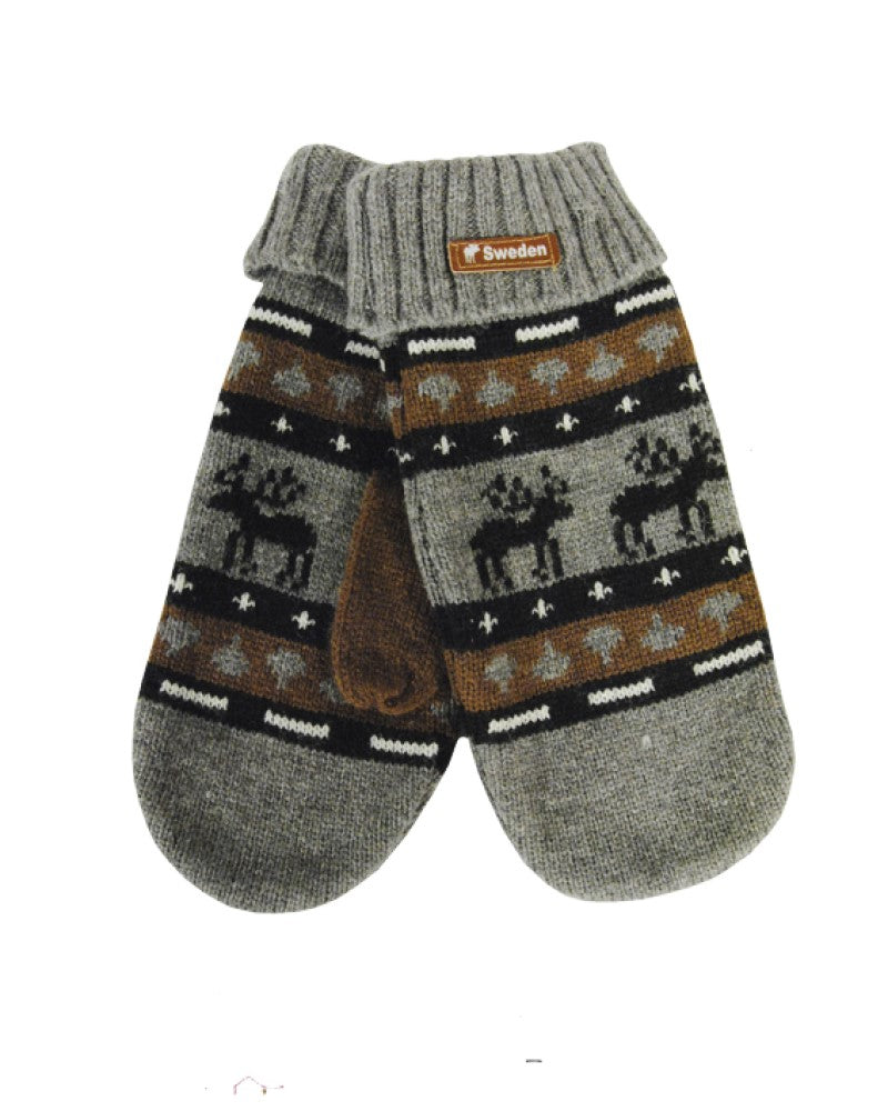 Knitted glove moose brown L/XL