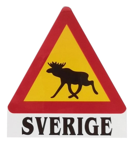 Dekal Sverige Älgskylt Liten