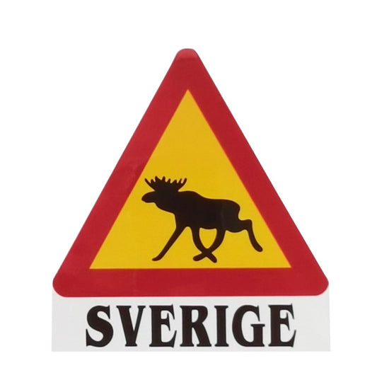 Dekal Sverige Älgskylt Stor