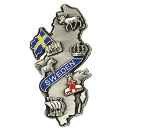 Metall Magnet Sverige Karta