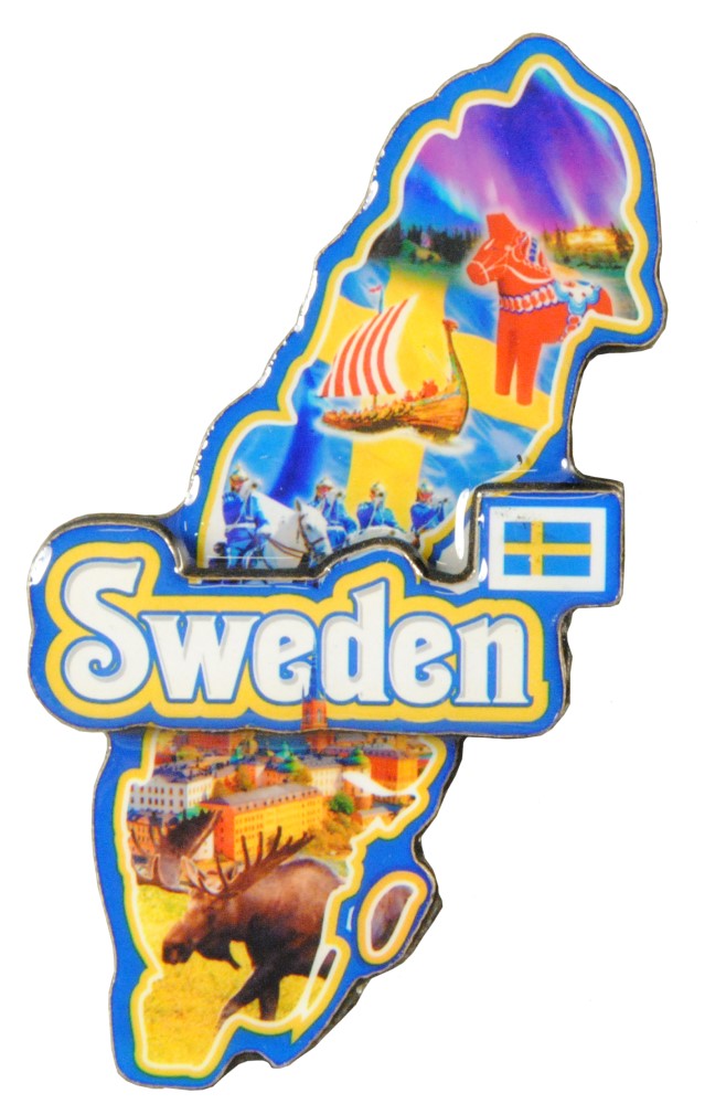 Magnet Sverige Karta 2D