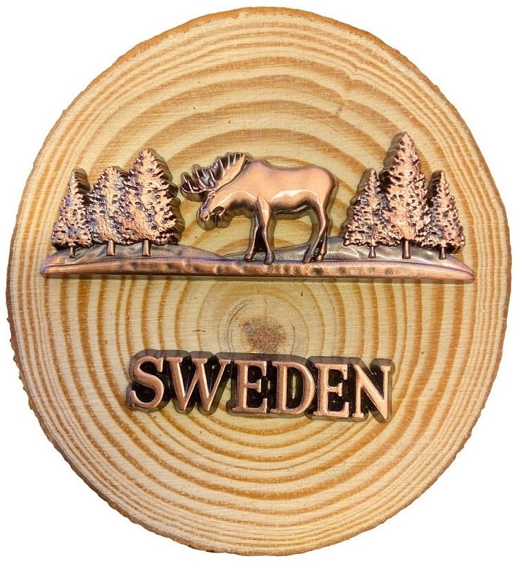 Magnet Sweden Moose Wood