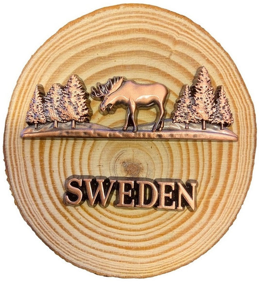 Magnet Sverige Älg på Stubbe